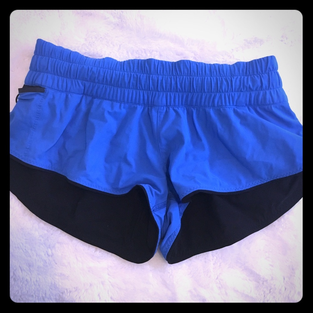 Lululemon reversible blue and black shorts